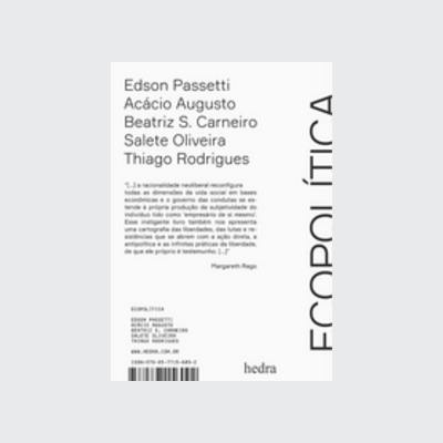 Ecopolítica (Edson Passetti. Editora Hedra) [PHI035000]